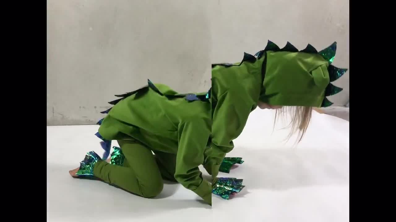 Dinosaurier Kinder-Kostüm Krokodil-Kostüm für Kinder Drache Drachenkostüm 116cm 