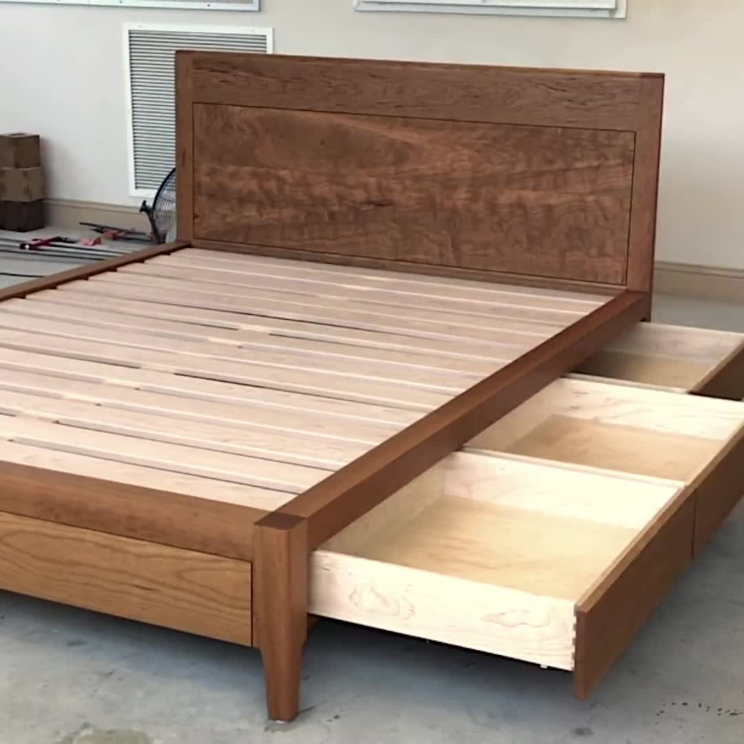 DIY Woodworking Plans Platform Bed Storage Bed King Size Wilbur Davis
