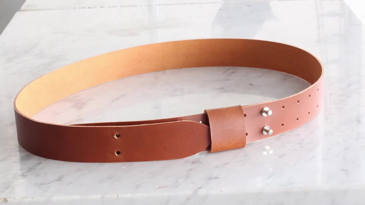 Buckless Handmade Leather Belt for Everyday - Etsy Ireland