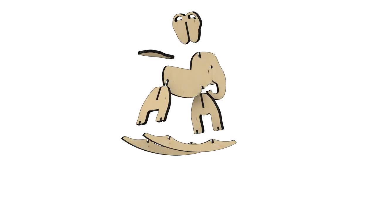 Rocking Elephant Child S Toy For Laser Cnc Child S Etsy