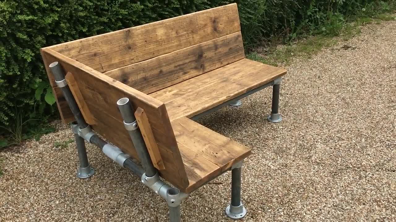 metal corner bench