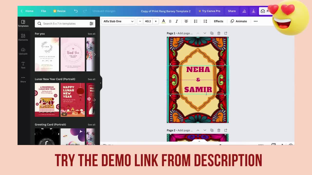 Colourful Wedding Invite Set Digital Truck Art Desi Indian - Etsy