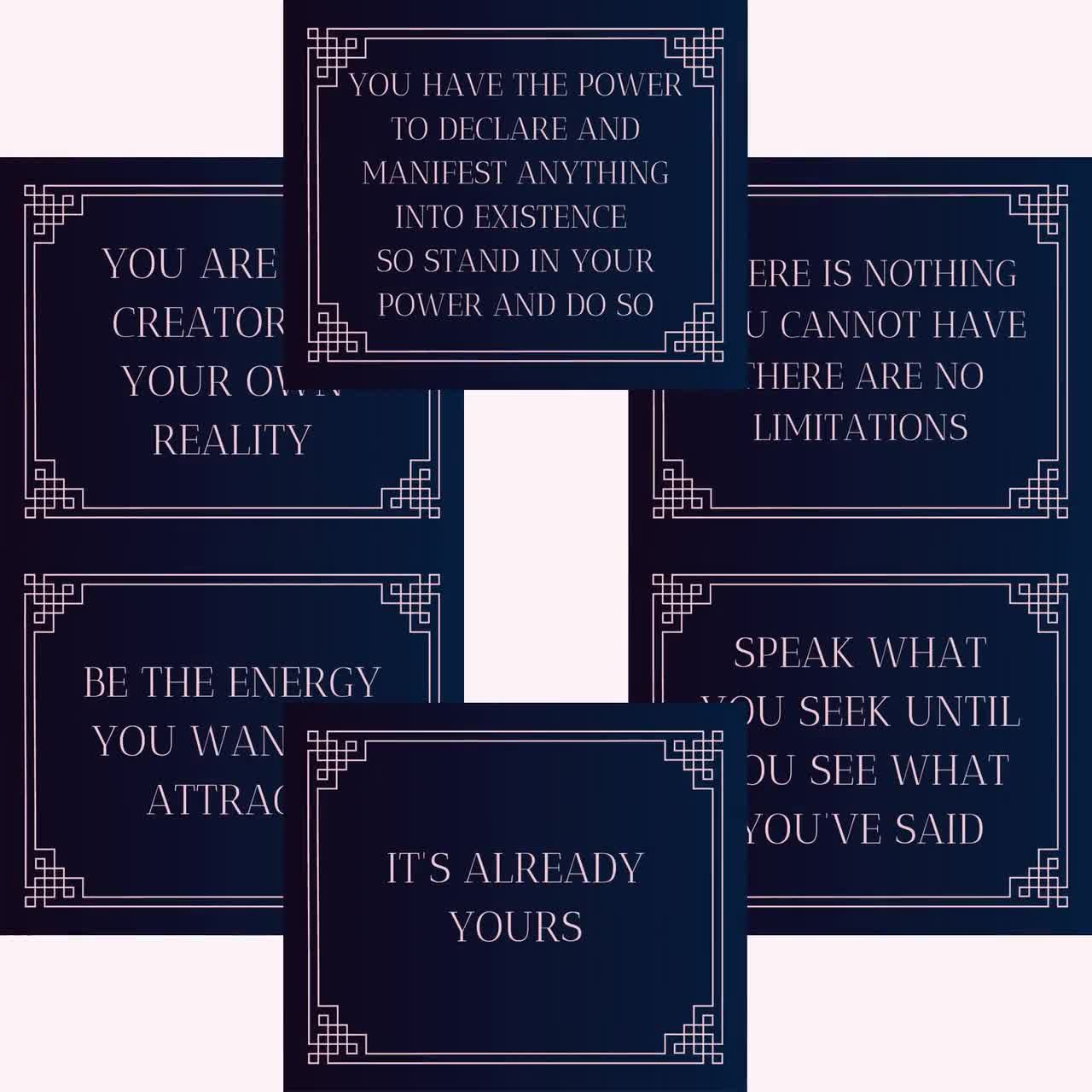 Manifestation Quotes Month Of Facebook Posts Navy And Pink Etsy Hong Kong