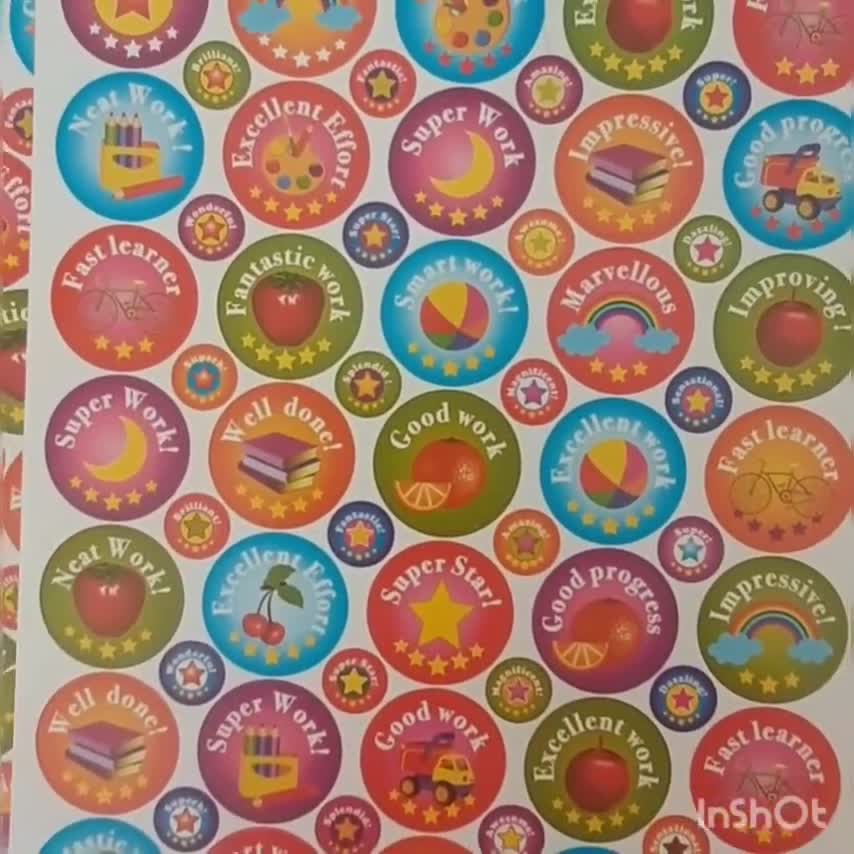 Merit 2X 280 Childrens Reward Stickers for Kids Motivation Praise School Teacher Labels by County Stationery