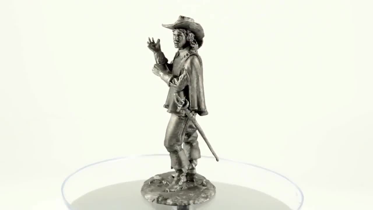 France Royal Musketeer Athos Tin toy soldier miniature figurine metal sculpture 