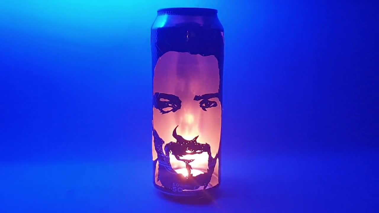 Punk Frank Turner Beer Can Lantern Pop Art Portrait Candle Lamp Unique Gift! 