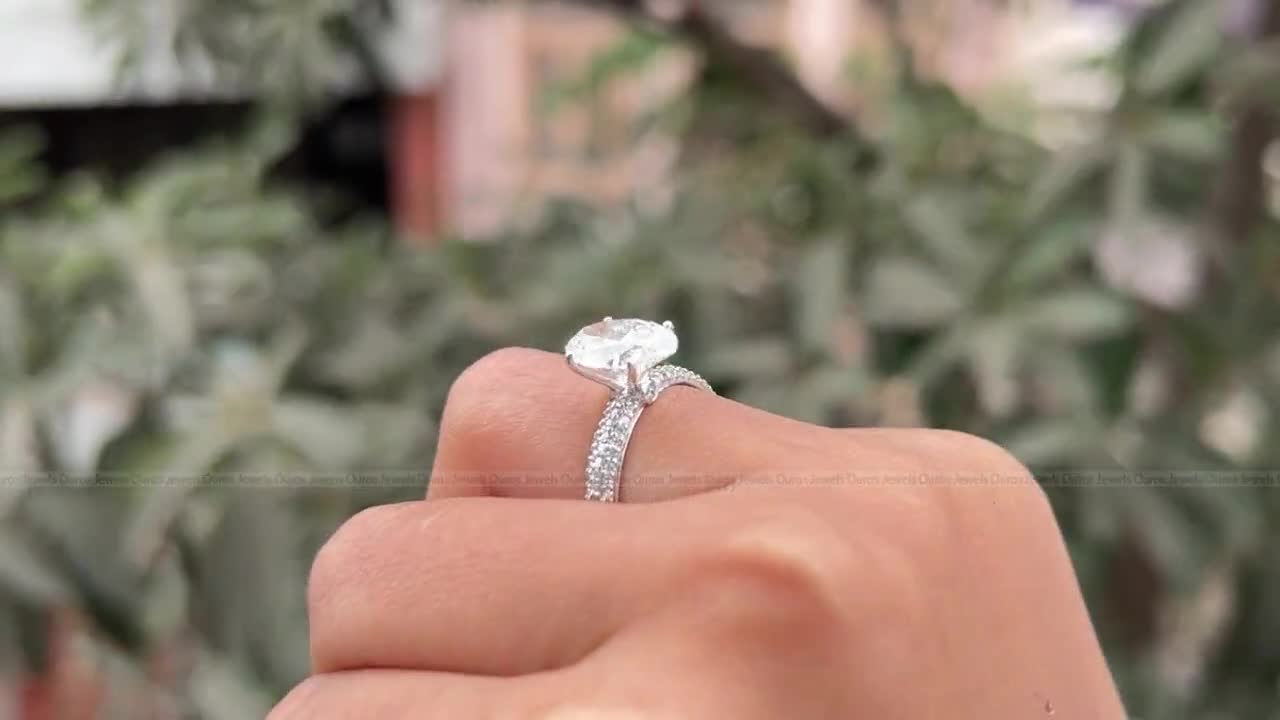 Unieke Lab Grown CVD Diamond Oval Cut Promise Ring Solitaire Ring voor bruid vrouw te zijn Sieraden Ringen Enkele ringen 