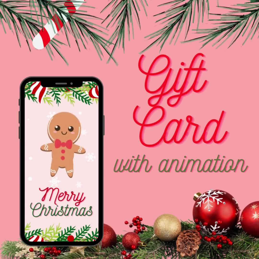 Christmas Card With Animation / Whatsapp Greeting for - Etsy