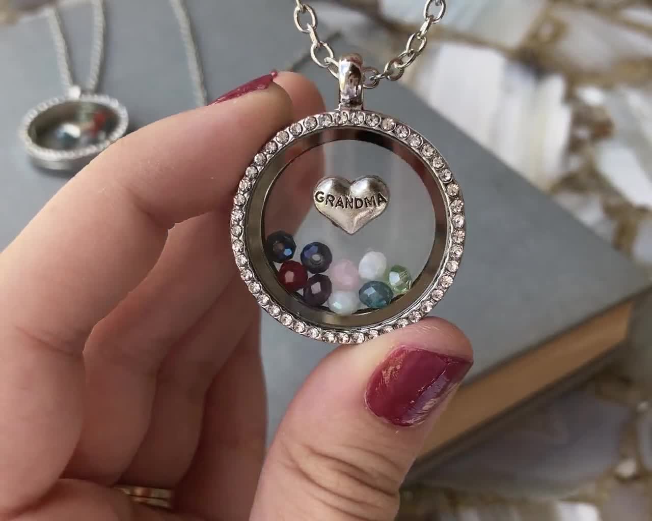 grandparents birthstone necklace