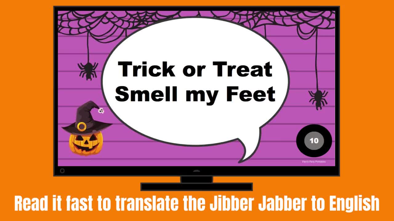Halloween Jibber Jabber Game Halloween Game For Adults Etsy