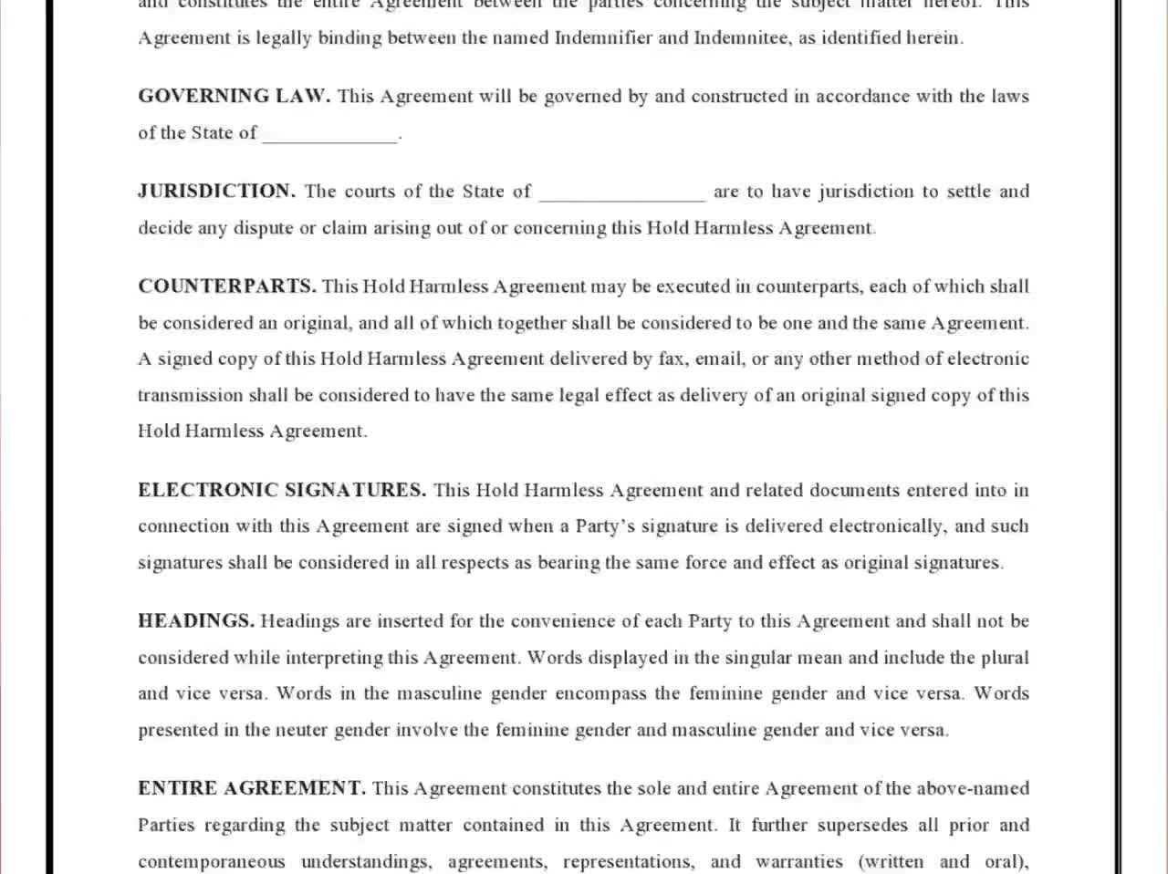Hold Harmless Agreement Indemnity Indemnification - Etsy