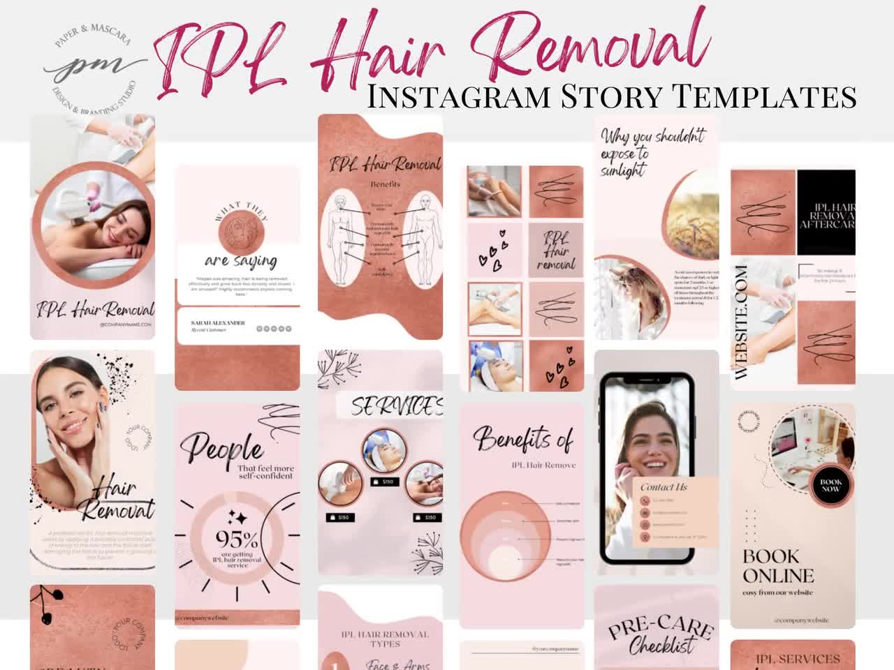 IPL Hair Removal Instagram Story Templates Editable Laser - Etsy UK
