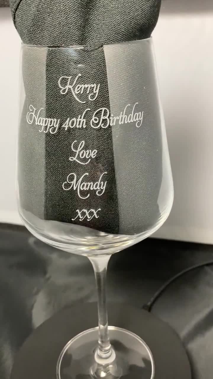 Personalised BIRTHDAY FABULOUS Mirelle Wine Glass Gift Her/30th/40th/50th/60th 