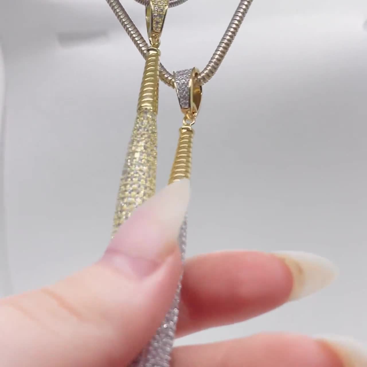 925 Sterling Silver Iced Out Baseball 