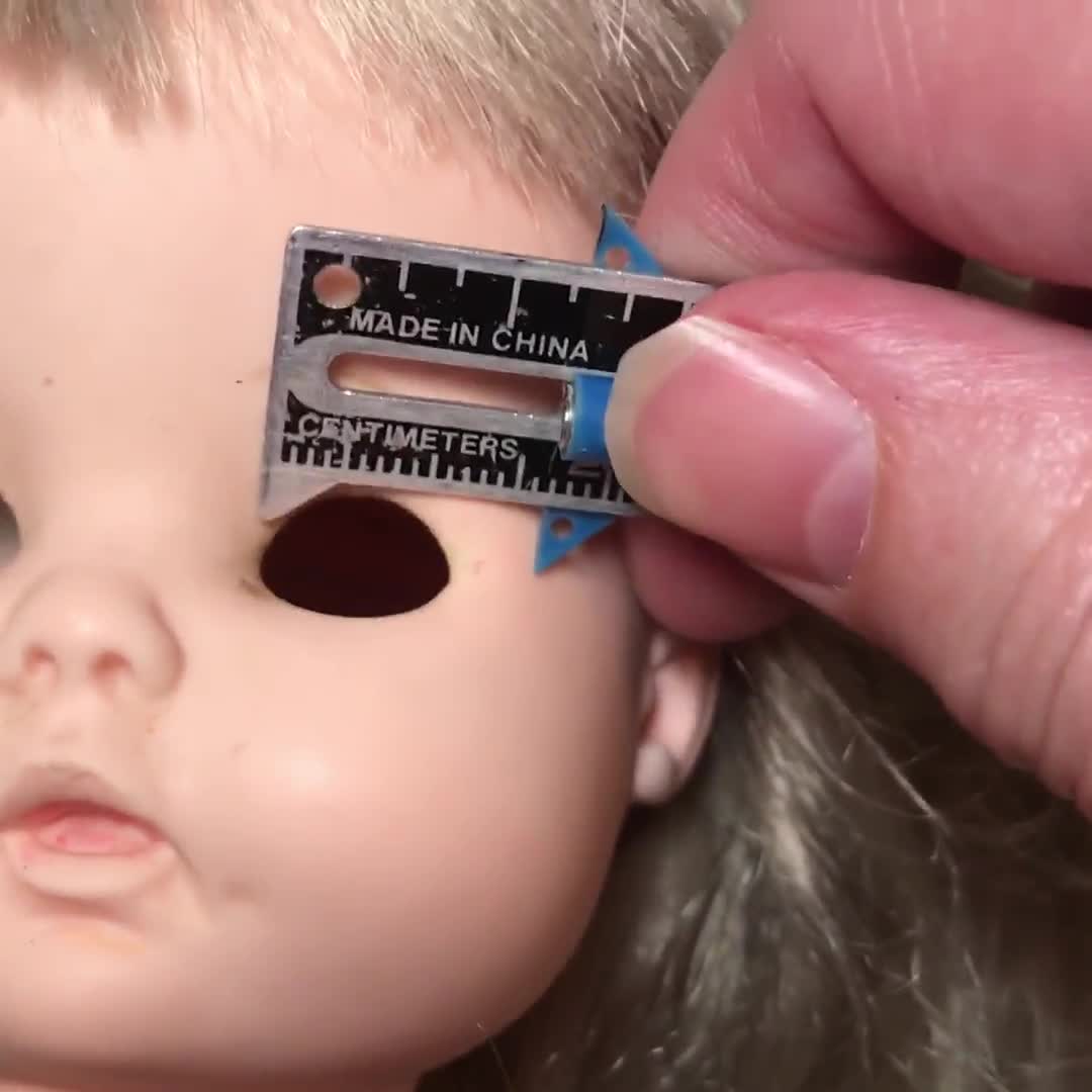 Yeux tige fer poupée ancienne Marron foncé 6 mm Dark Brown eyes for antique doll 