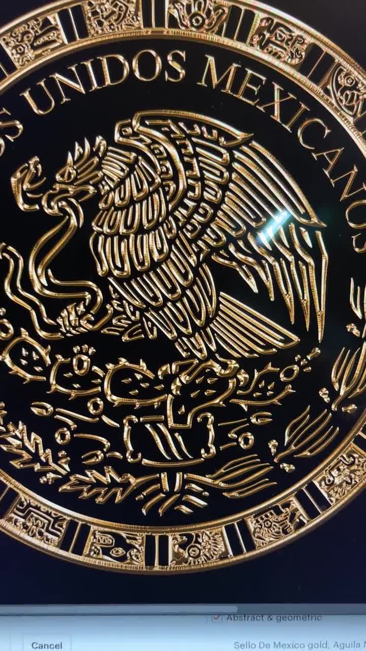 Sello De Mexico Gold Aguila Mexicana Mexican Eagle Golden - Etsy