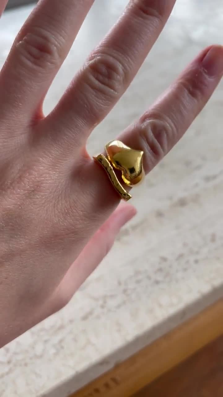 Trendy Anello Breve Stile Anello Design Originale Anello Personalizzato Anello Aperto Forma Anello Dolce Ornamenti 