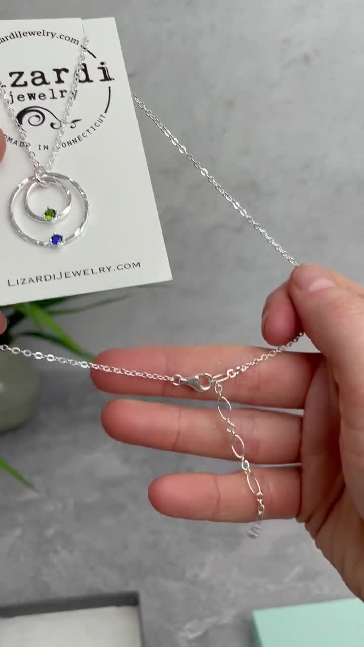 Birthstone Necklace Mother and Child 