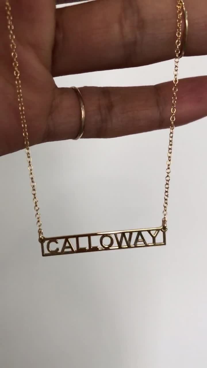 Personalized Name Necklace Bar Name 