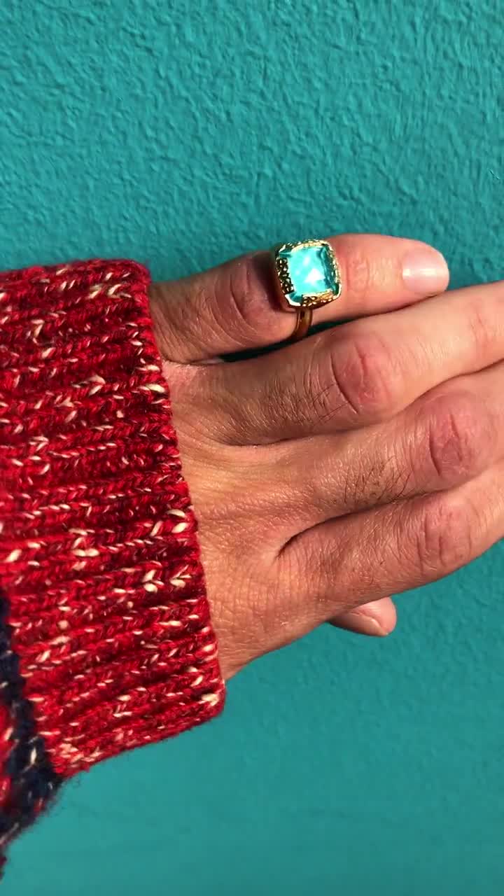 Sierlijke Stapelring Sieraden Ringen Statementringen Peer Turquoise Ring Vergeet me niet Ring 