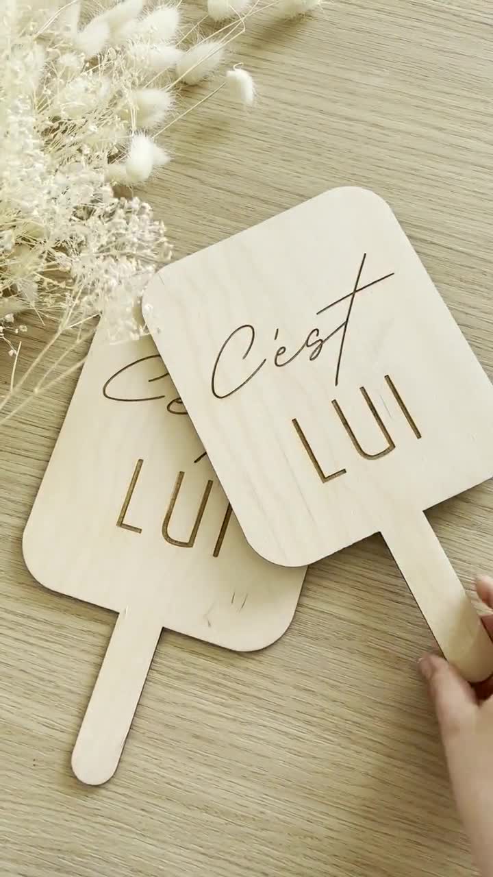 Pancarte Elle Et Lui à Imprimer Gratuitement Jeu des Mariés Lui/Elle en bois pancarte en bois jeu mariage - Etsy France