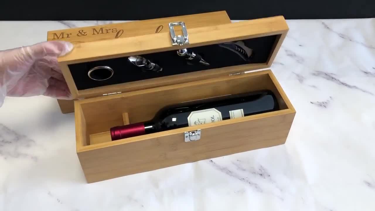 Details about   Leather Wine Box with Custom Engraved Lid Personalized Wedding Gifts Christmas 