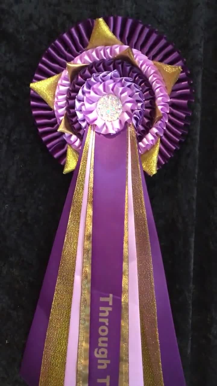 Individual Placing 2 Tier Rosettes 68mm centre in quality satin 