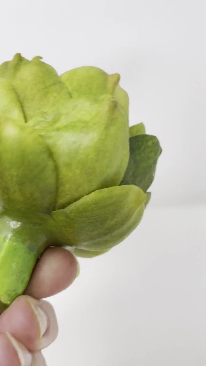 Artificial Green Artichoke Decorative Fake Realistic Vegetable Medium Artichoke 