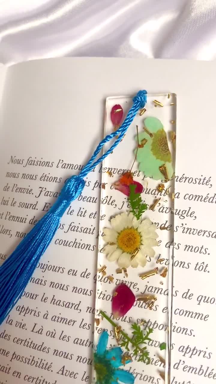 Handmade Bookmarks Encrusted With Dried Flowers And Gold Etsy