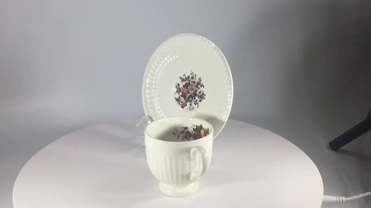 s Wedgwood Conway AK8384 Demitasse Cup and Saucer Set 