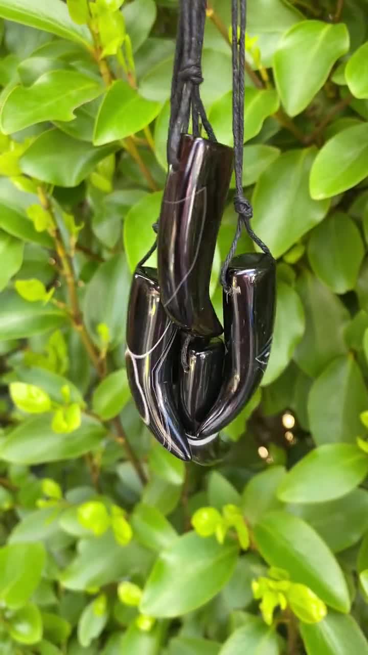 Tusk Pendant Necklace Adjustable Hemp No Choose Captivating Sardonyx Protective Crystal