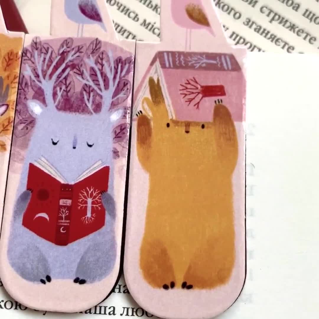 Woodland Magic Magnetic Bookmark Planner Page Marker Fox Teatime 