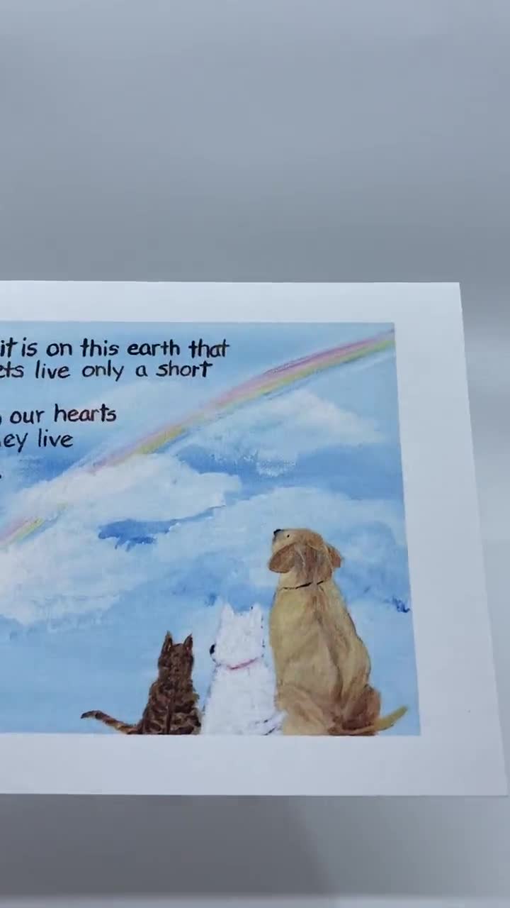 856 single Pet Sympathie-carte sur la triste perte de votre animal Taille G