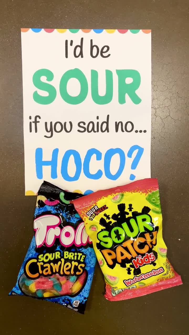 Sour Homecoming Proposal Idea Printable i'd Be Sour - Etsy