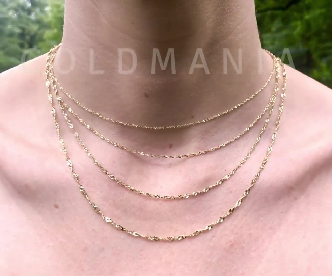 16 inch gold chain with pendant