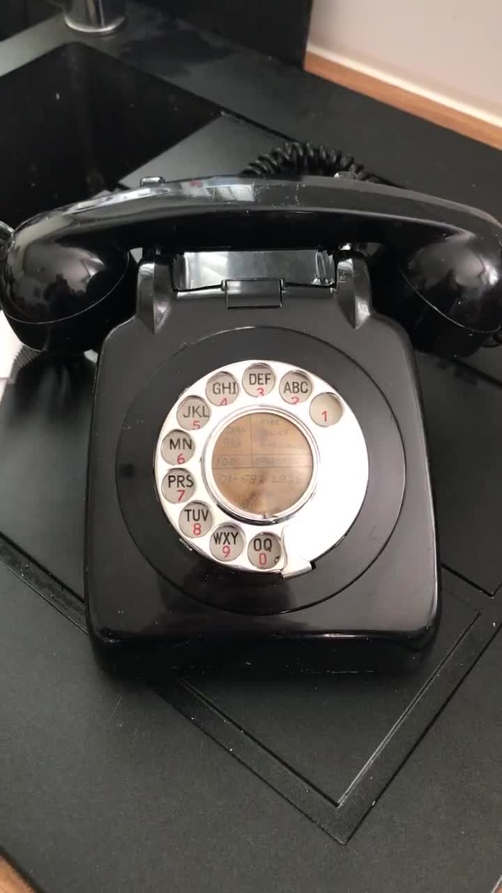 GPO 706 Vintage Telefon Lack rot Mobilteil Kabel Tülle