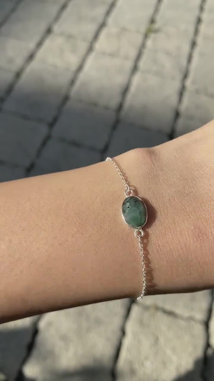 cadeau voor haar Ruby armband Sieraden Armbanden Manchetarmbanden Emerald ruby zilveren 925 armband 925 sterling zilver ruby en Emerald armband Turkse handgemaakte armband 