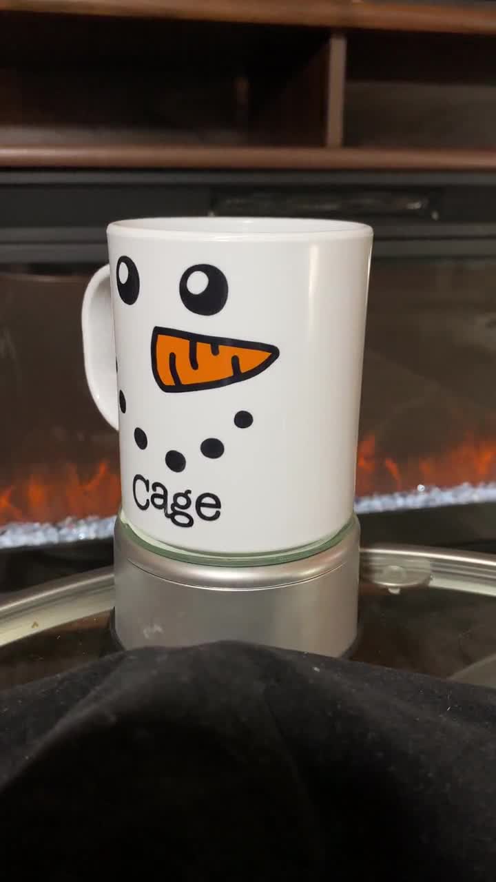 Kids Personalized Snowman Christmas Mug Dishwasher Safe Lightweight Unbreakable 
