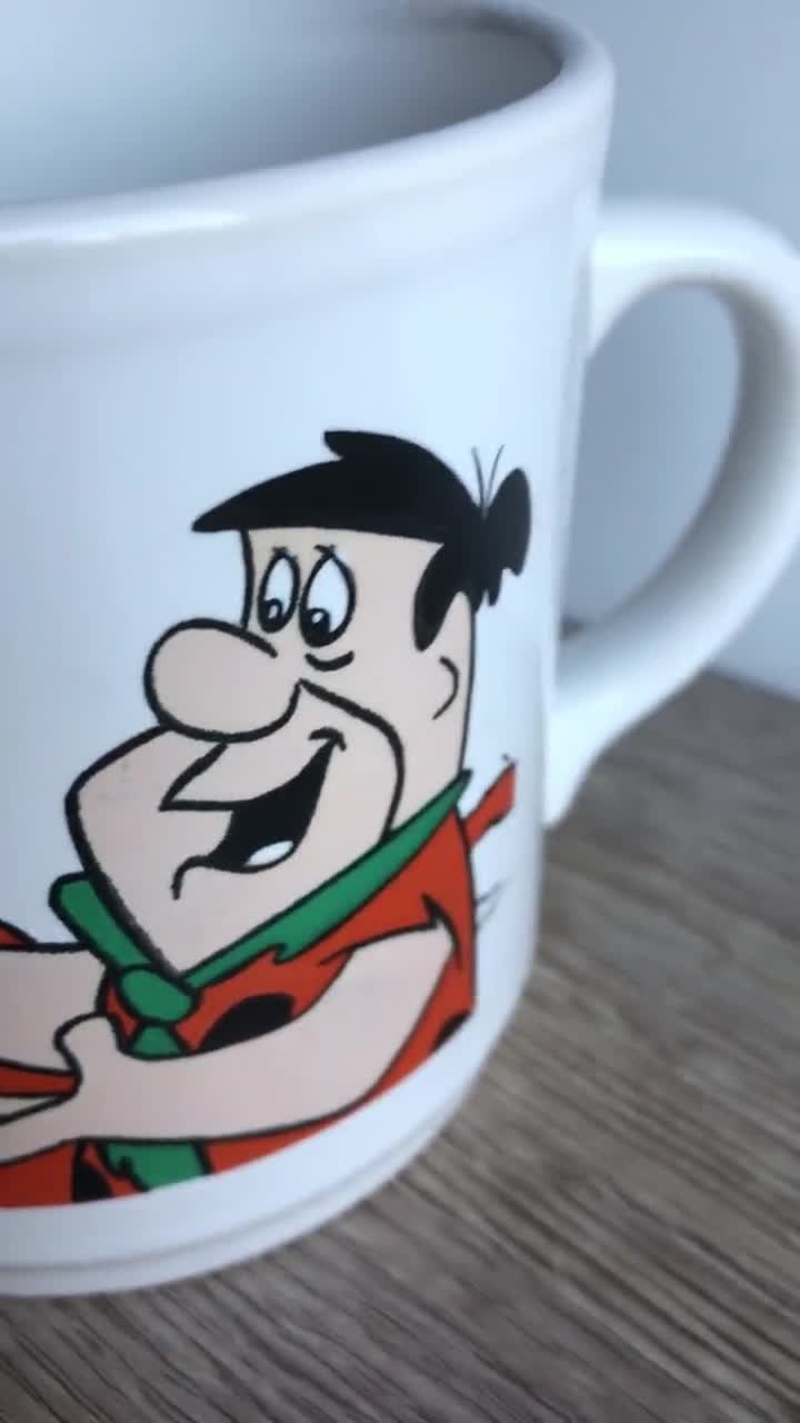 Vintage Fred Flintstone Mug Cup Hanna Barbera Vitamin Promotion Very Clean 