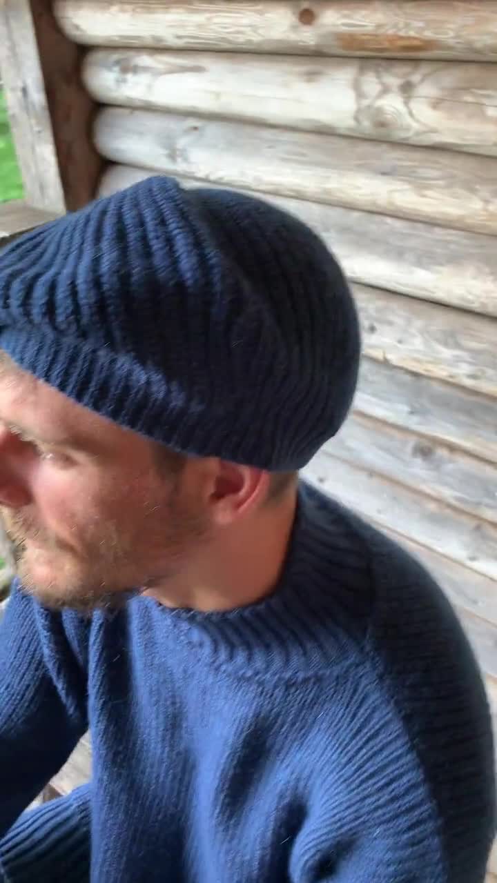 mens knit beret