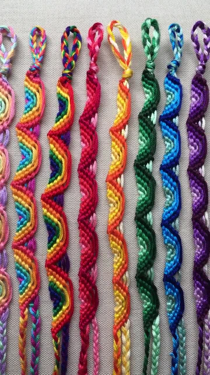 rainbow cord bracelet