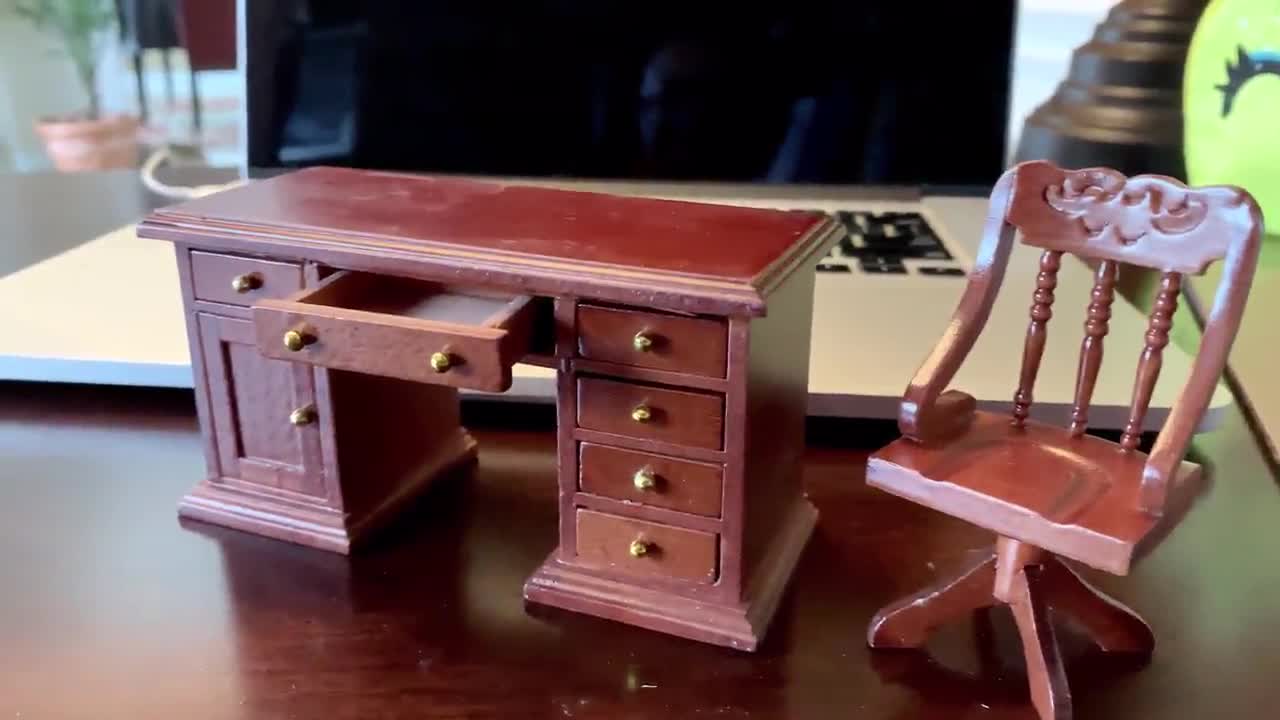 1:12 Scale Dollhouse Miniatur Schreibtisch Zubehör Buch Schreibwaren 