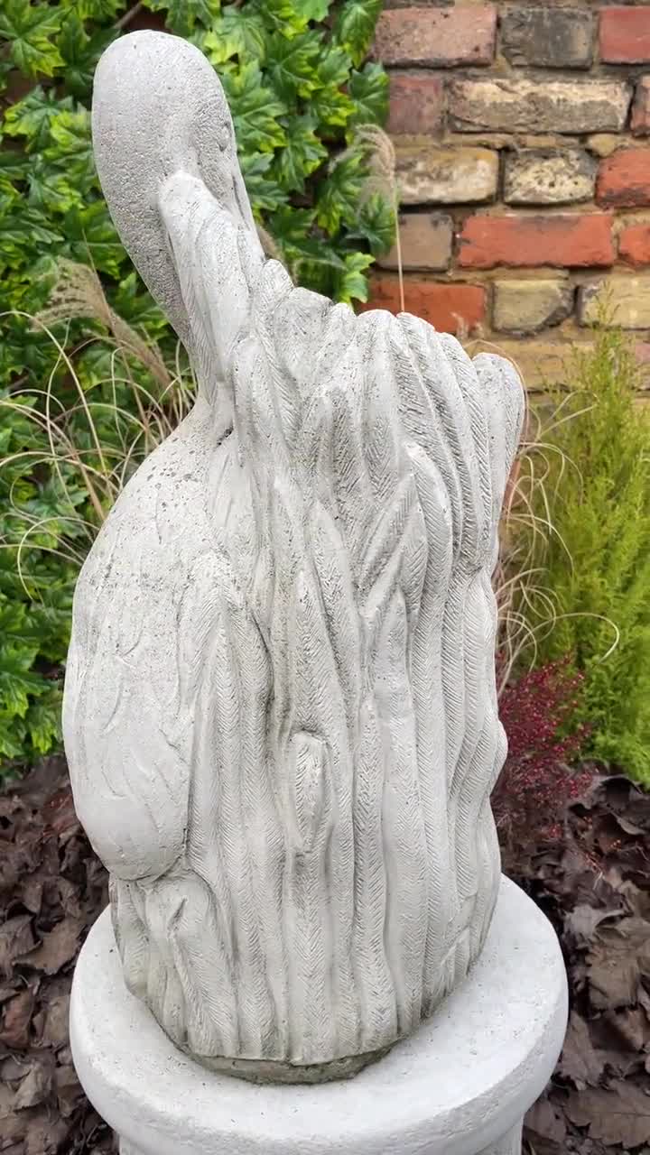Handgemachte künstliche Feder Reiher Vogel dekorative Garten Skulptur 