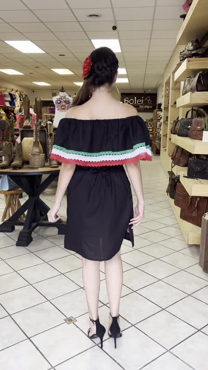 Vestido Mexicano Fiestas Patrias. Vestido Mexicano Campesino. - Etsy México