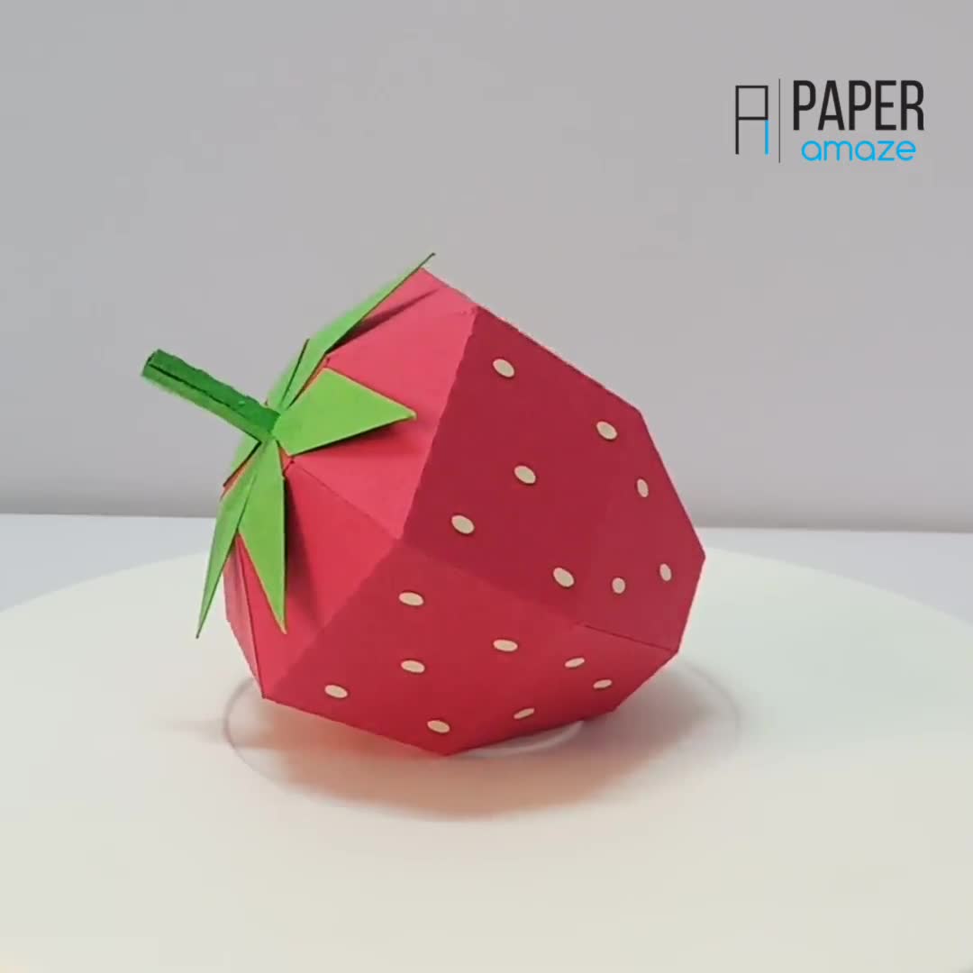 suiker Aanvrager Negen DIY Papercraft Aardbei Papercraft fruit Papier speelgoed - Etsy Nederland