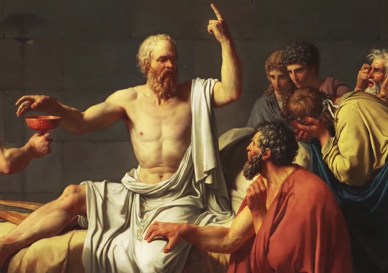 THE DEATH OF SOCRATES 1787 ORIGINAL PAINTING ART PRINT PREMIUM POSTER 
