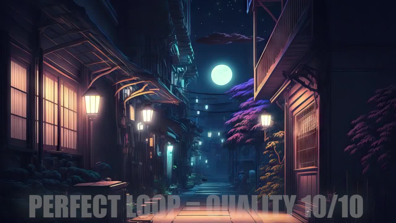 Lofi Night Alley in Japan ANIMATED VIRTUAL BACKGROUND - Etsy