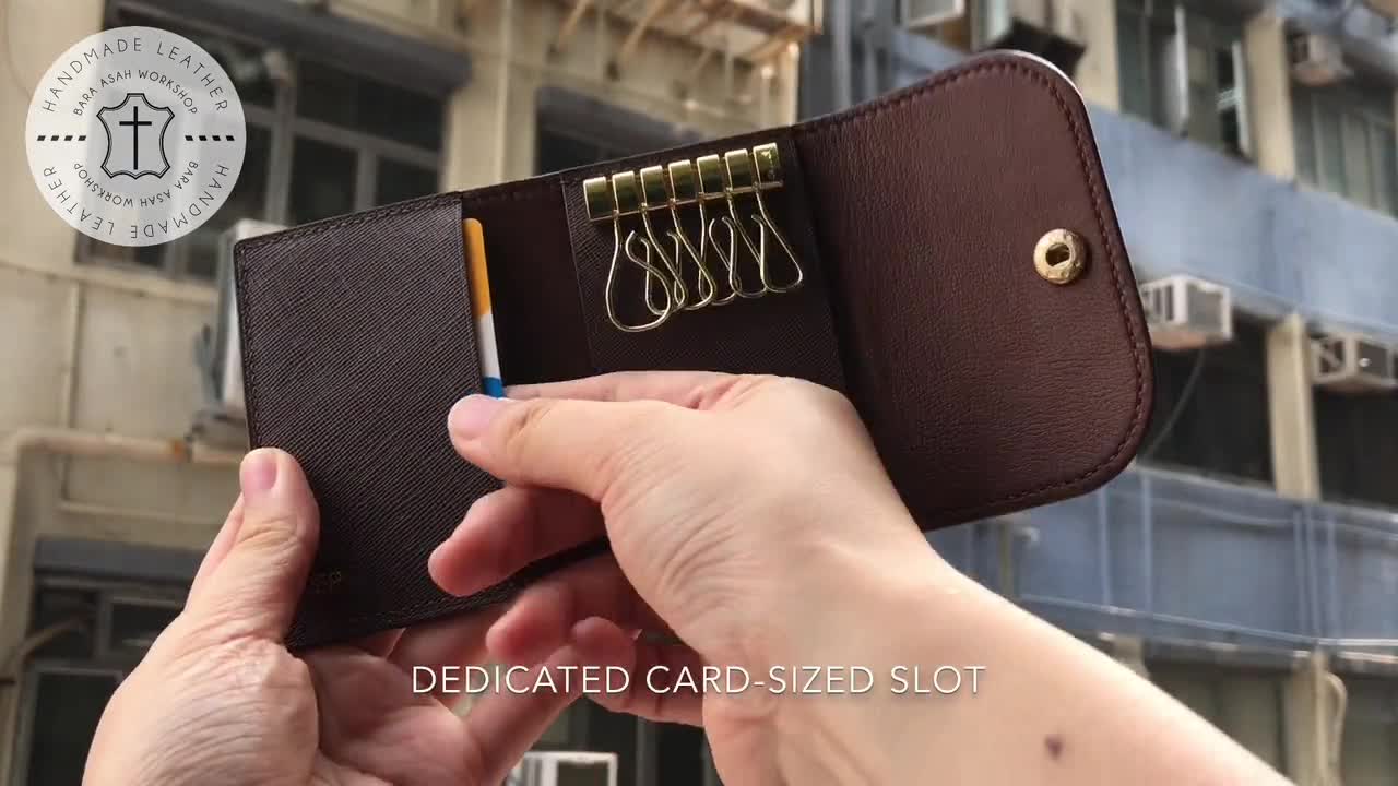Japanese 3-Colors Cordovan Leather Accessoires Sleutelhangers & Keycords Sleutelhangers Key Holder Amiet Embossed Key Wallet Italian Key Case Customized Hand Stitched Product 