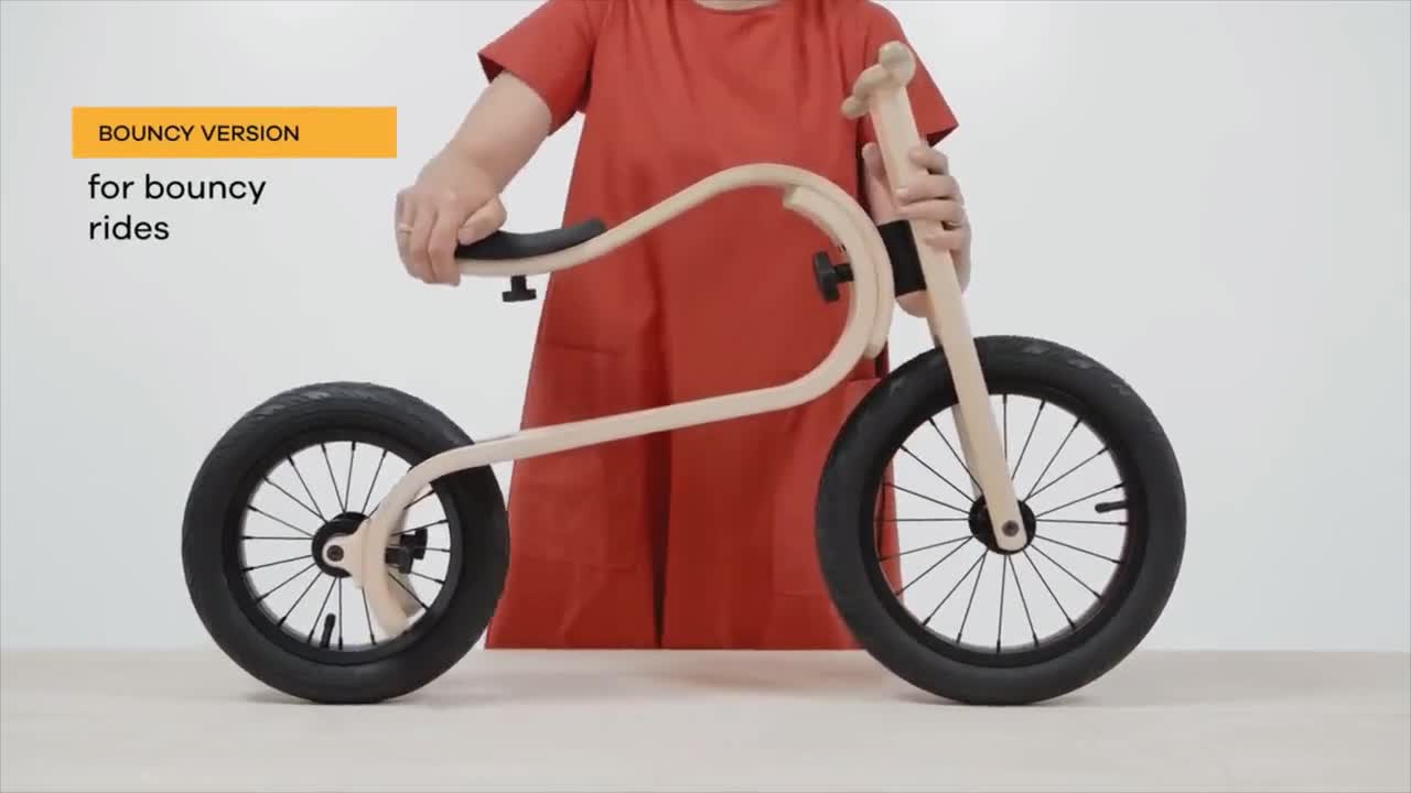 Kids Bike With Pedals Wooden Bike 