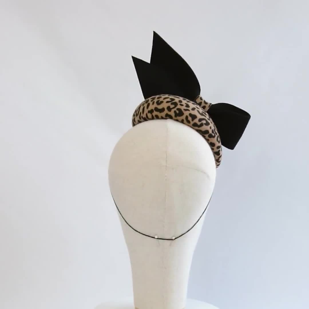 Sombrero de ocasión con estampado de leopardo hatinator Sombrero de cóctel con estampado de leopardo Accesorios Sombreros y gorras Sombreros de vestir Sombreros pillbox 